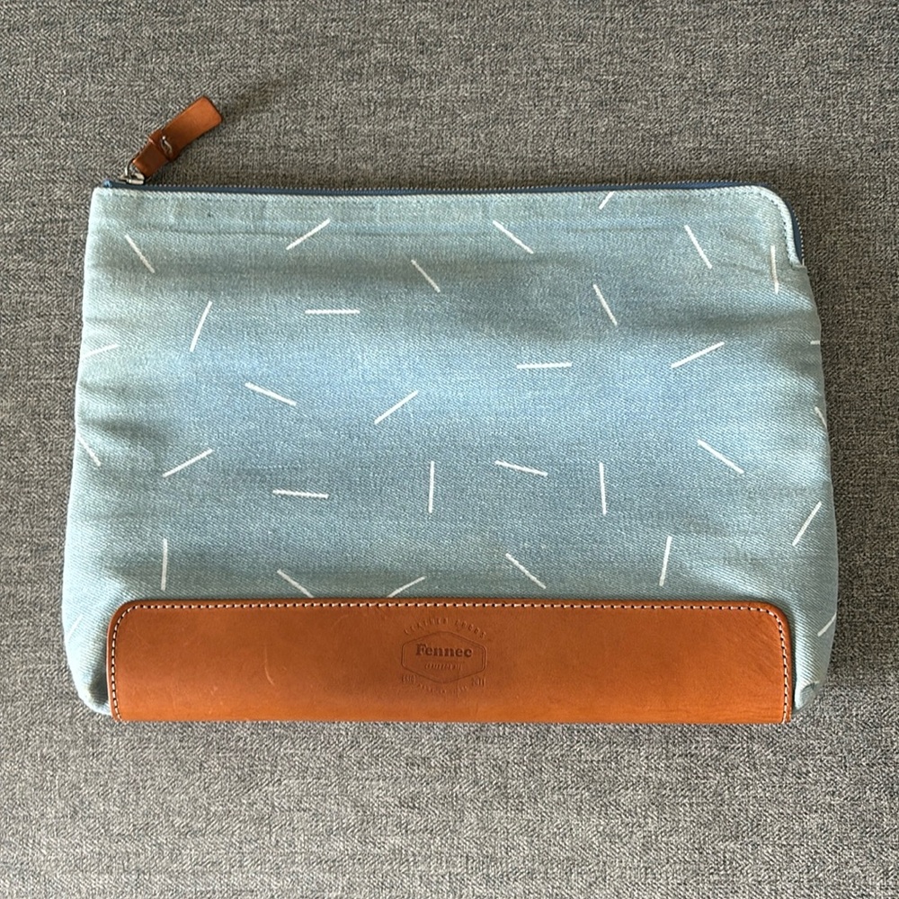 Denim clutch